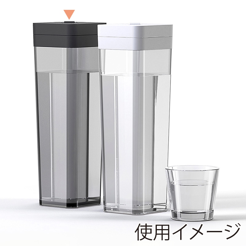 アスベル 冷水筒 耐熱 ドリンク・ビオ 1.2L ブラック SP120 A8050 1個(ご注文単位1個)【直送品】