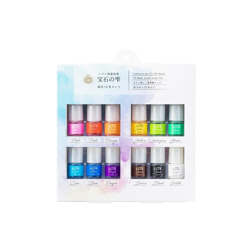 PADICO 403295 レジン着色剤 宝石の雫 12色/セット（ご注文単位1セット）【直送品】