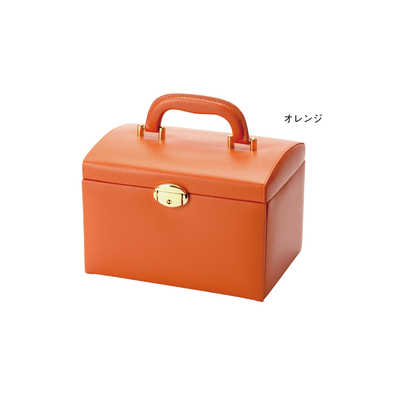 トップウェル JB-8200 引き出し2段宝石箱 オレンジ/1個（ご注文単位1個）【直送品】