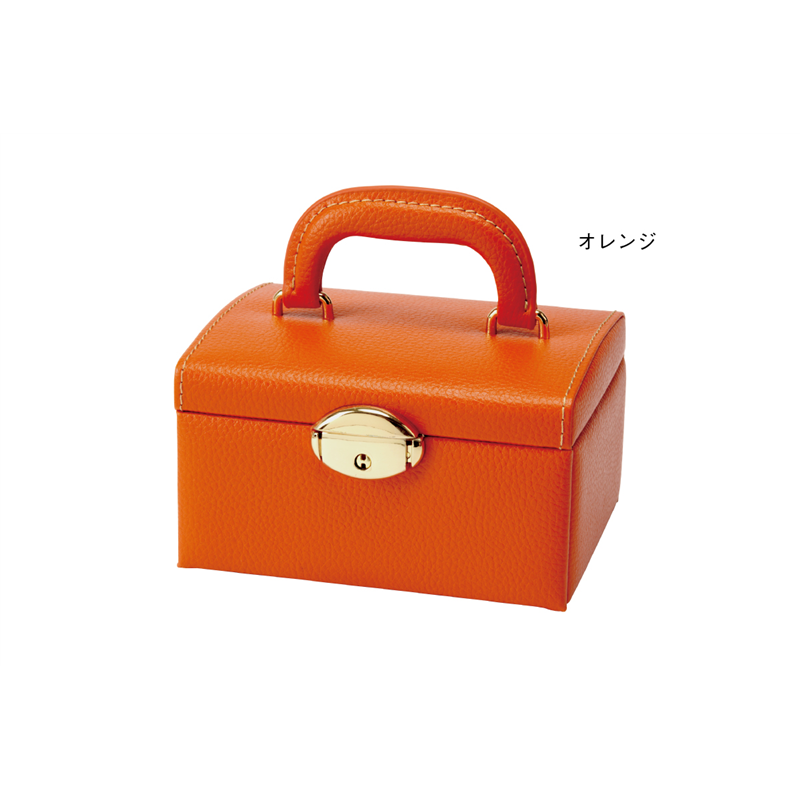 トップウェル JB-8100 引き出し1段宝石箱 オレンジ/1個（ご注文単位1個）【直送品】