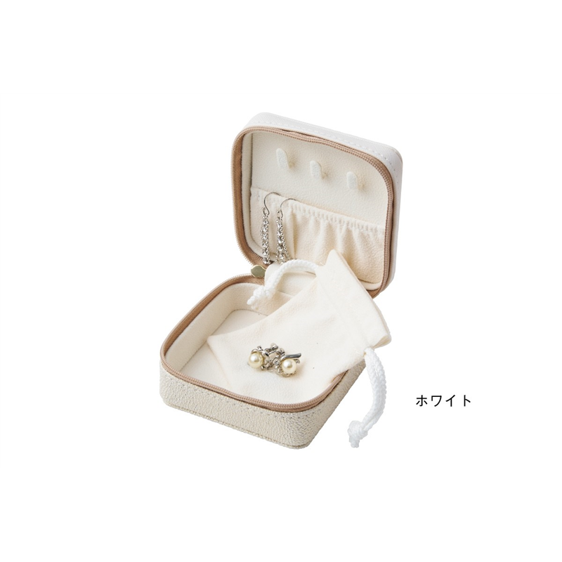 トップウェル JB1947G ジュエリーボックス ホワイト/1個（ご注文単位5個）【直送品】