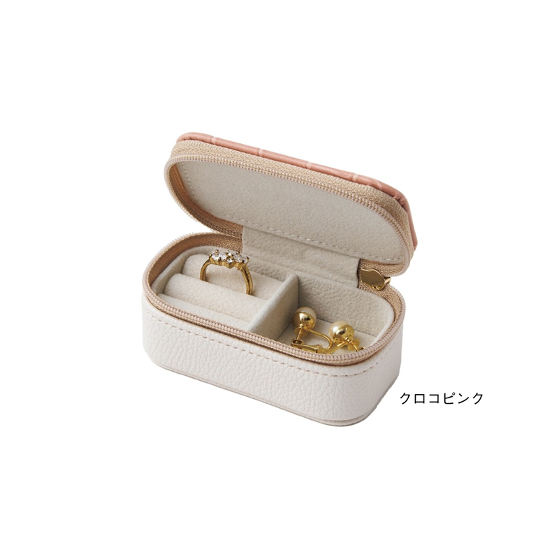 トップウェル JP1001 オリビアミニジュエリーポーチピンク/1個（ご注文単位5個）【直送品】