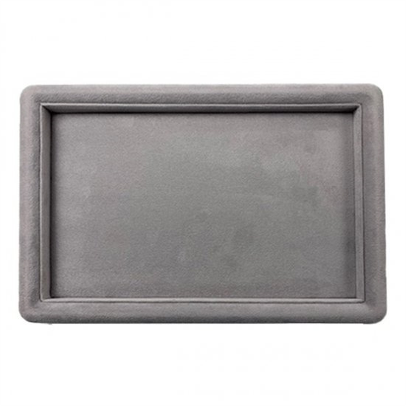 トップウェル No.9721 高級接客トレイ L グレー/1個（ご注文単位1個）【直送品】
