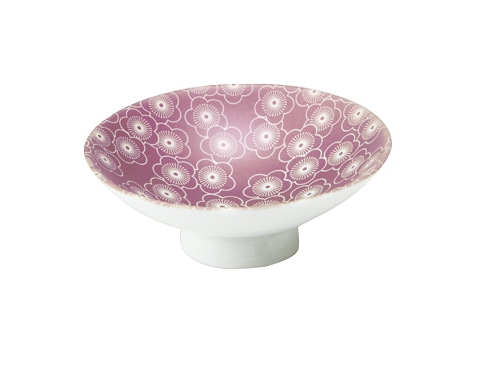 丸モ高木陶器 ラスターピンク平盃梅 4A027-14 1個(ご注文単位1個)【直送品】