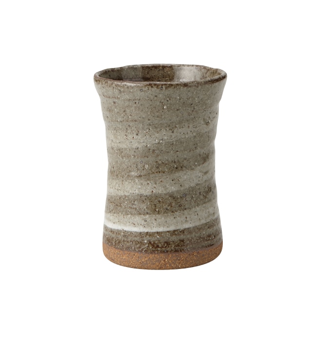 丸モ高木陶器 土灰釉長型寿司湯呑 4A028-06 1個（ご注文単位1個）【直送品】