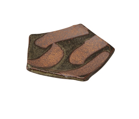 丸モ高木陶器 五角小皿抜絵 4A032-10 1個（ご注文単位1個）【直送品】