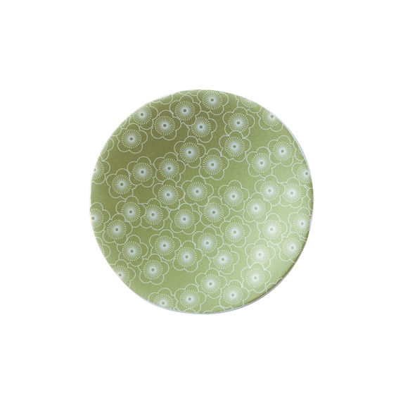 丸モ高木陶器 ラスター緑豆皿梅 4A032-23 1個（ご注文単位1個）【直送品】