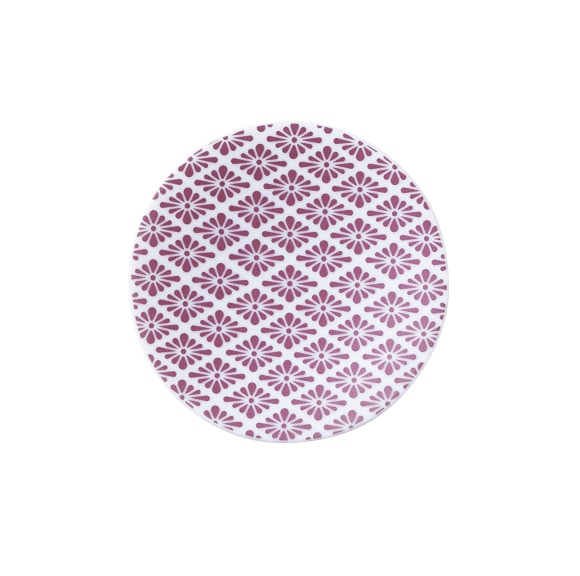 丸モ高木陶器 ラスターピンク豆皿菊菱 4A032-29 1個（ご注文単位1個）【直送品】