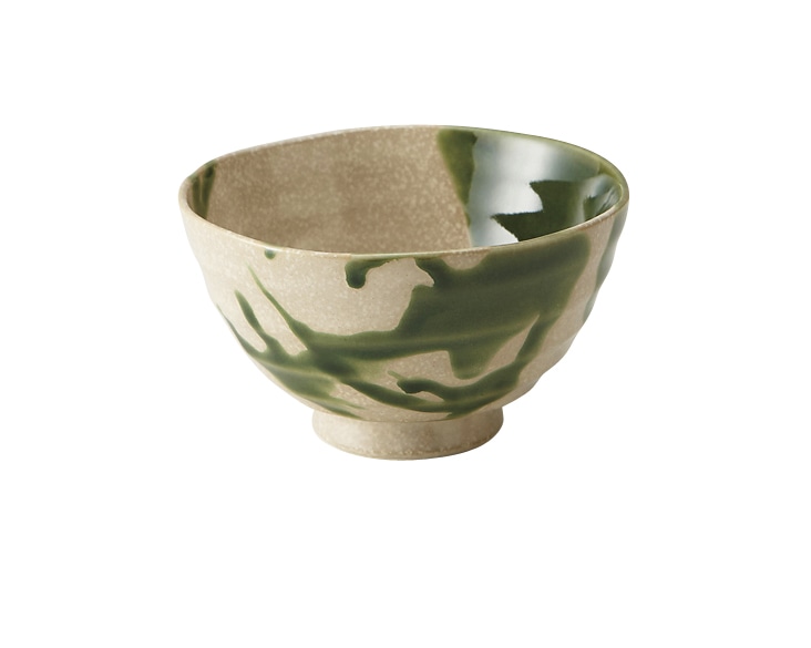 丸モ高木陶器 乱織部飯碗 4A036-21 1個（ご注文単位1個）【直送品】