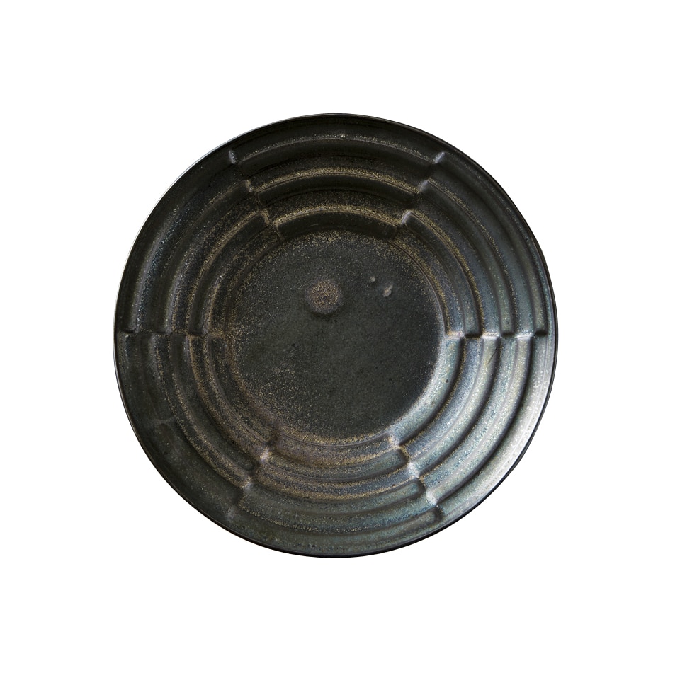 丸モ高木陶器 慈眼19cm市松デザイン皿 4A039-07 1個（ご注文単位1個）【直送品】