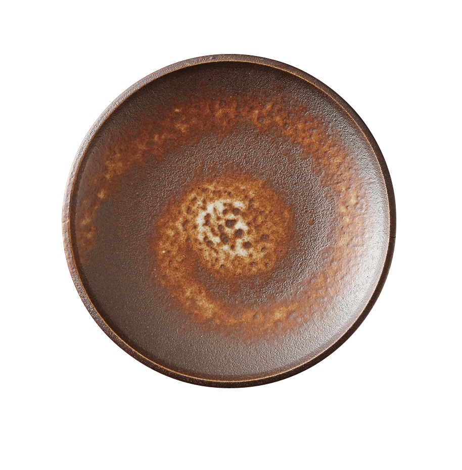 丸モ高木陶器 炎の舞19.5cm丸皿 4A039-10 1個（ご注文単位1個）【直送品】