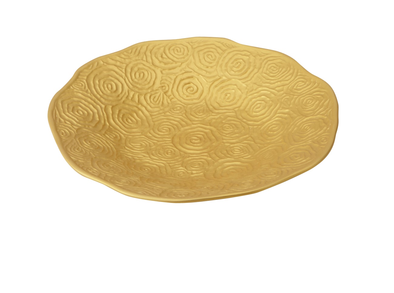 丸モ高木陶器 ゴールド渦彫28cm皿 4A042-01 1個（ご注文単位1個）【直送品】