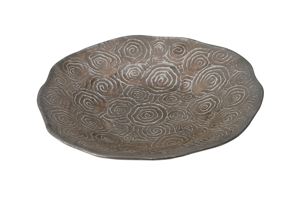 丸モ高木陶器 金結晶渦彫28cm皿 4A042-02 1個（ご注文単位1個）【直送品】