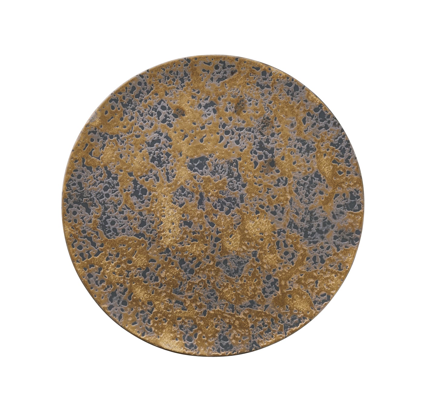丸モ高木陶器 金タタキフラットプレート 4A045-08 1個（ご注文単位1個）【直送品】