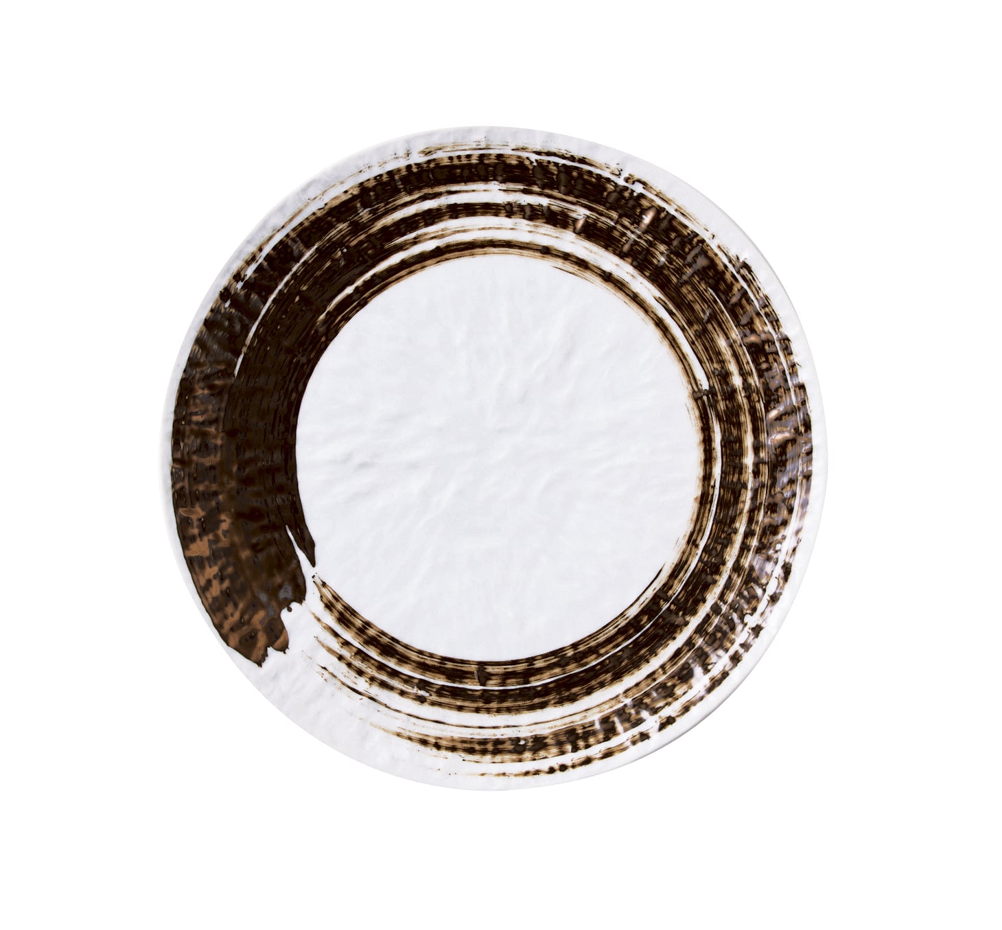 丸モ高木陶器 ブロンズ刷毛目28cm皿 4A046-01 1個（ご注文単位1個）【直送品】