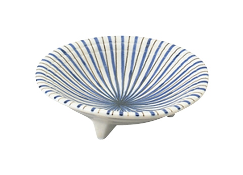 丸モ高木陶器 京十草三ッ足10cm鉢 4A048-03 1個（ご注文単位1個）【直送品】