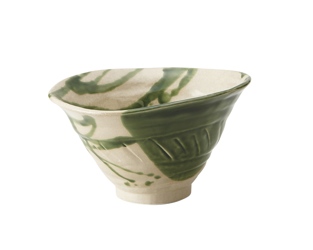 丸モ高木陶器 乱織部底上高台丼（ラーメン） 4A054-09 1個（ご注文単位1個）【直送品】