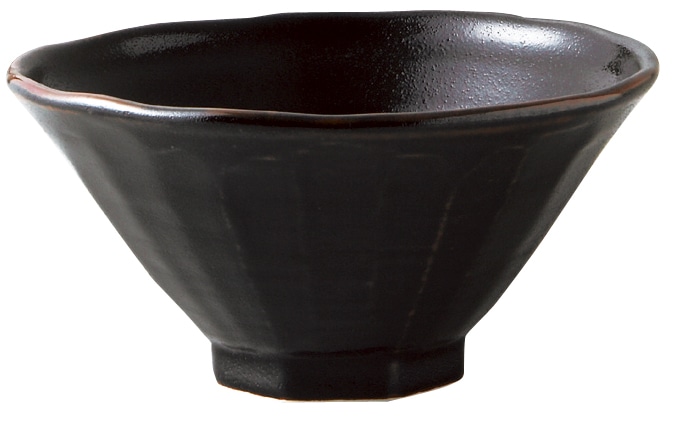 丸モ高木陶器 柚子黒天目八角6.3丼 4A057-09 1個（ご注文単位1個）【直送品】