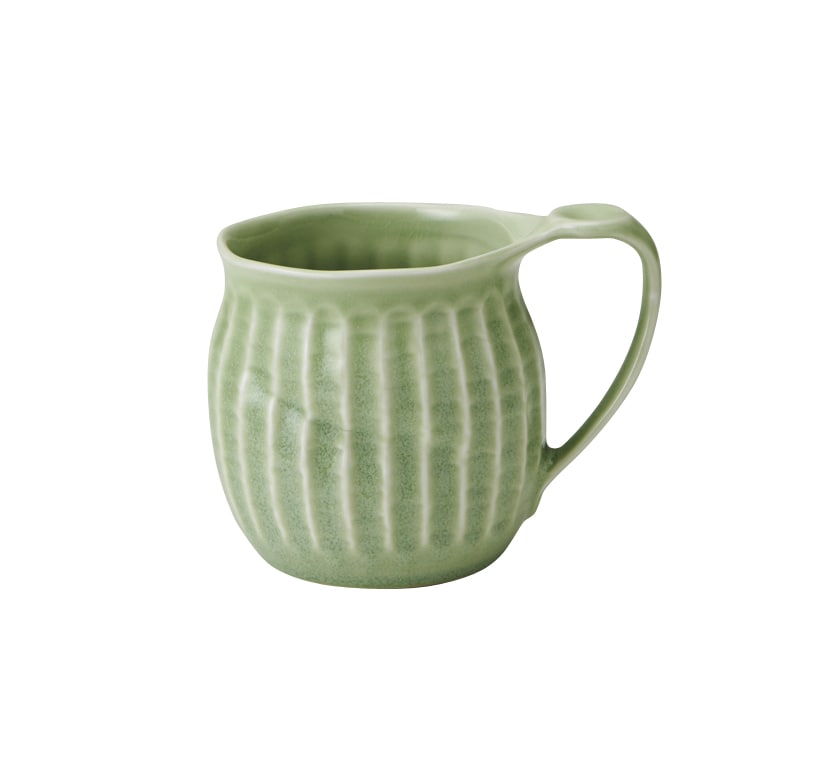 丸モ高木陶器 貫入グリーン嵯峨野マグカップ 4A060-13 1個（ご注文単位1個）【直送品】