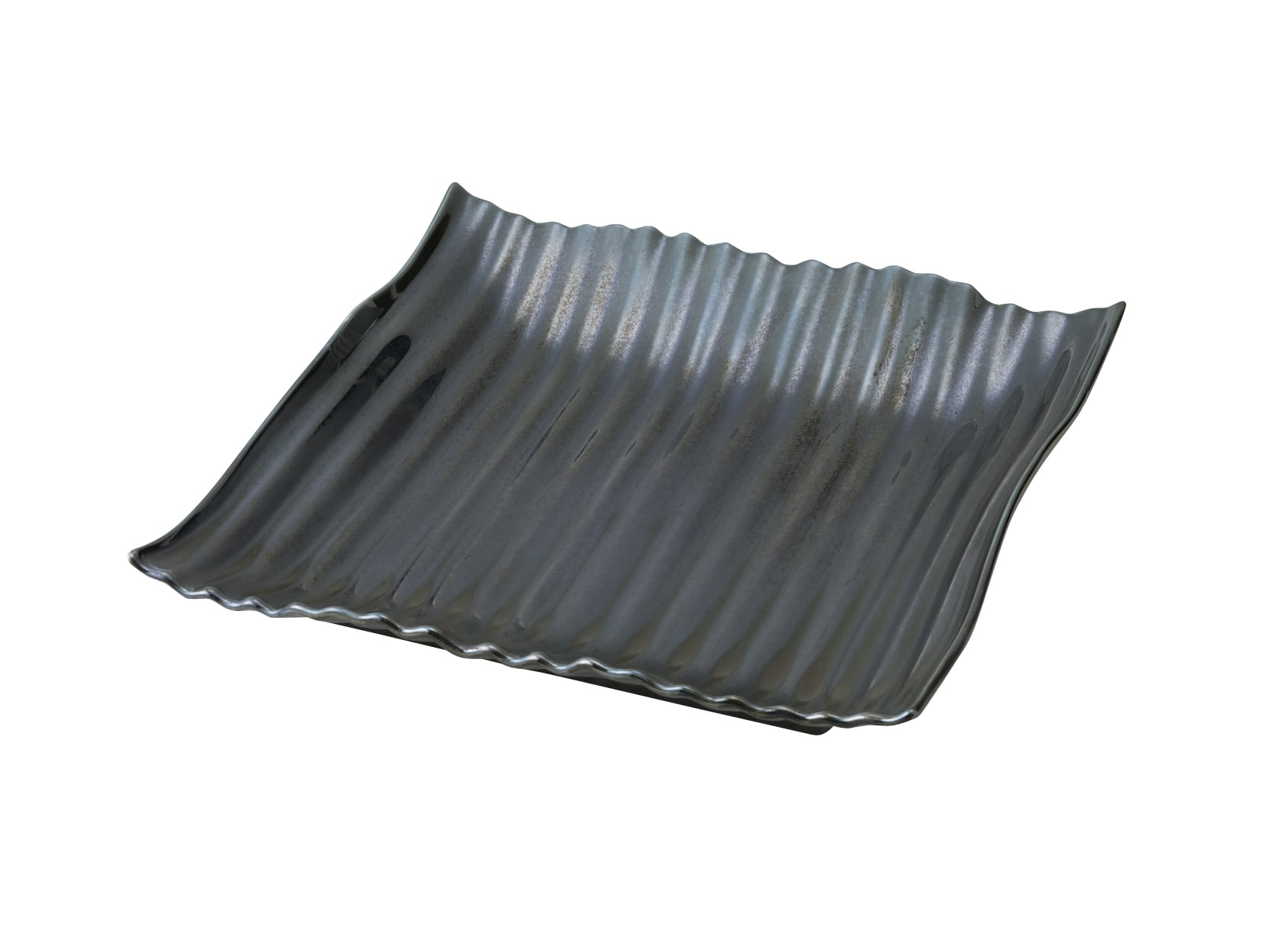 丸モ高木陶器 折衷30cm四方皿大黒 4A062-18 1個（ご注文単位1個）【直送品】