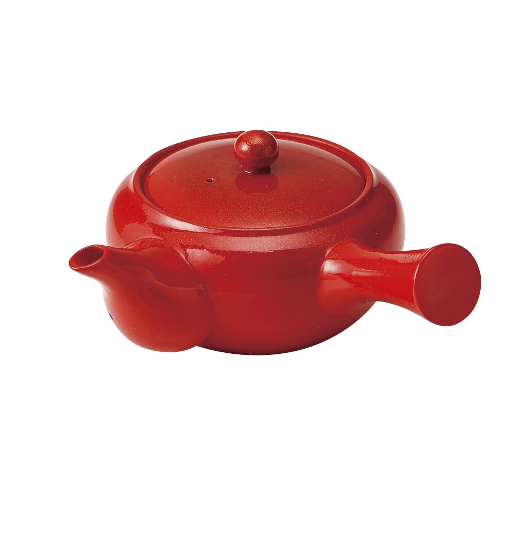 丸モ高木陶器 急須漆赤ゴールド 4A063-06 1個（ご注文単位1個）【直送品】