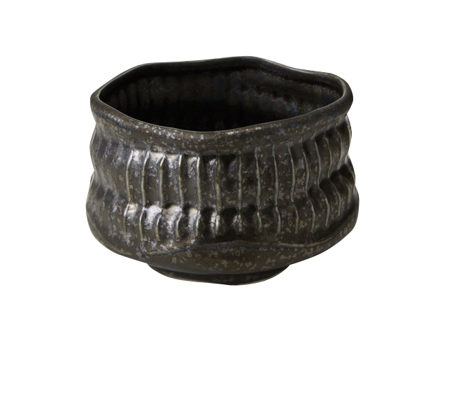 丸モ高木陶器 シルバー嵯峨野抹茶椀 4A066-04 1個（ご注文単位1個）【直送品】