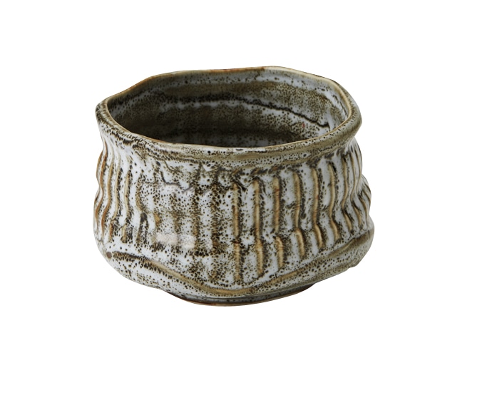 丸モ高木陶器 ゆず白嵯峨野抹茶椀 4A066-05 1個（ご注文単位1個）【直送品】