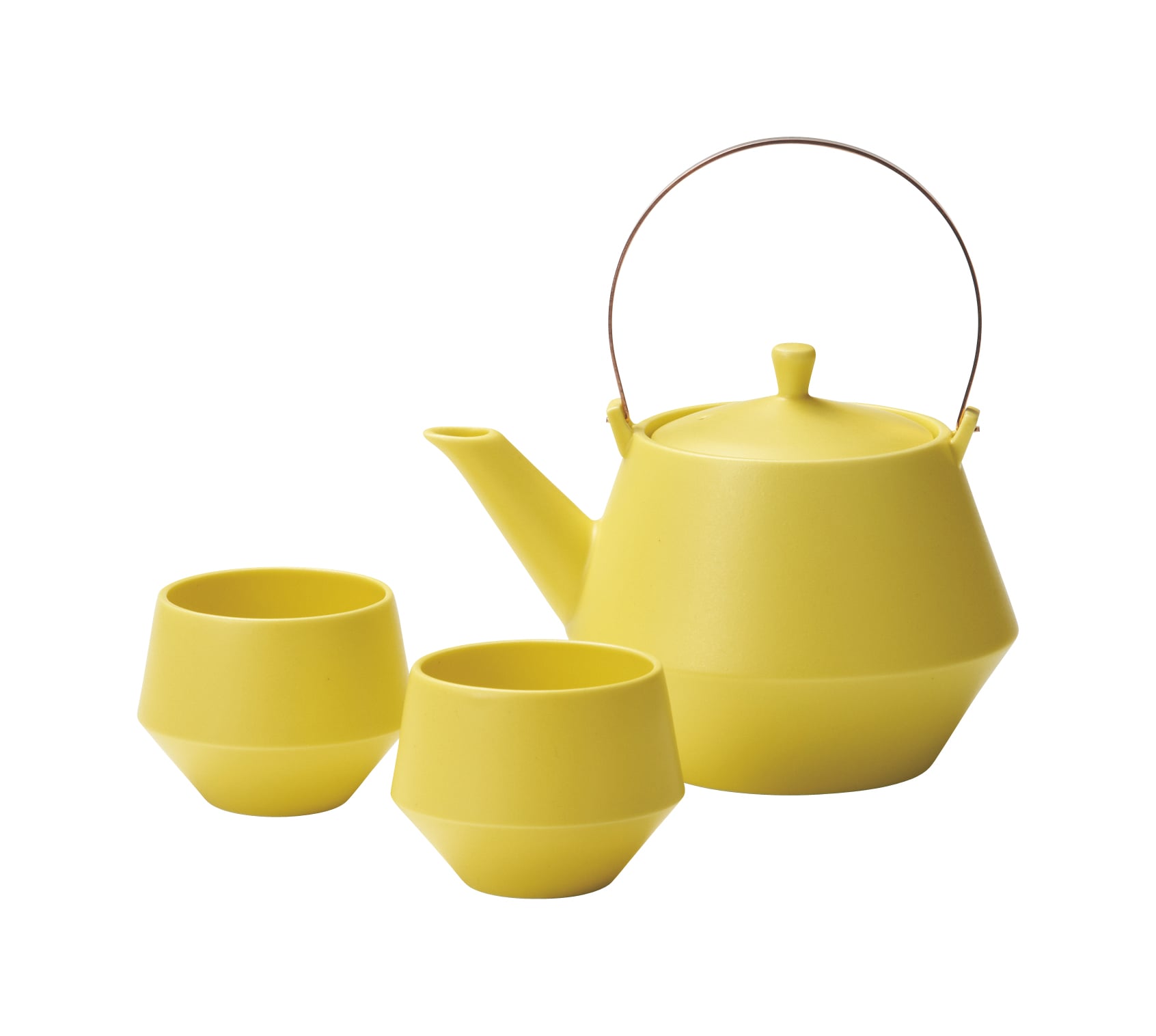 丸モ高木陶器 急須セット黄（急須x1&煎茶x2） 4A067-02 1個（ご注文単位1個）【直送品】