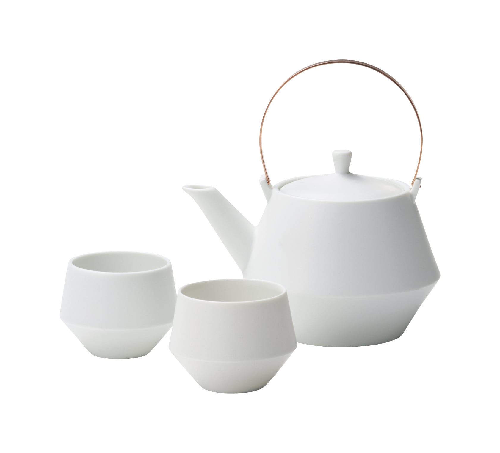 丸モ高木陶器 急須セット白（急須x1&煎茶x2） 4A067-04 1個（ご注文単位1個）【直送品】