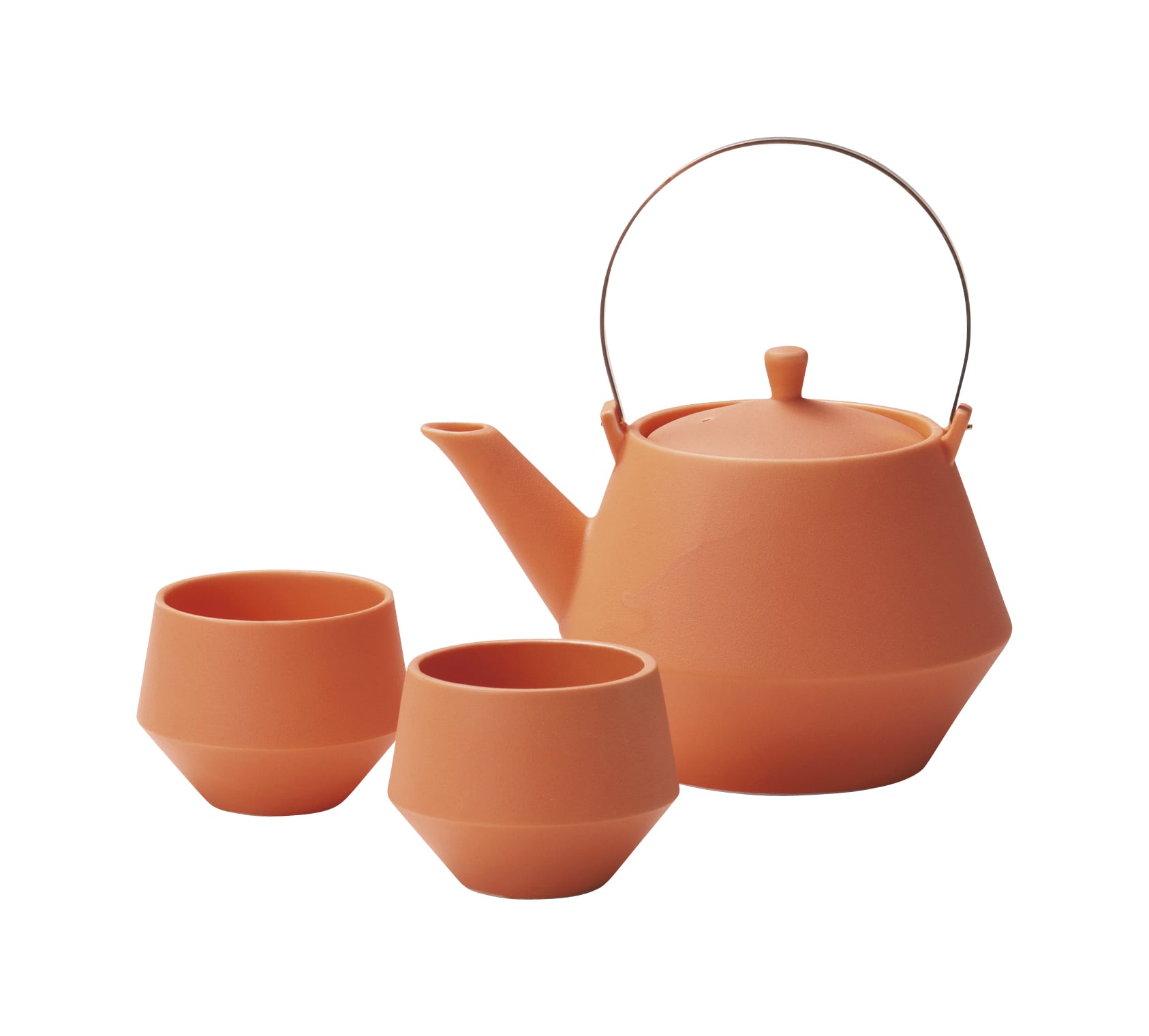 丸モ高木陶器 煎茶単品オレンジ 4A067-05 1個（ご注文単位1個）【直送品】