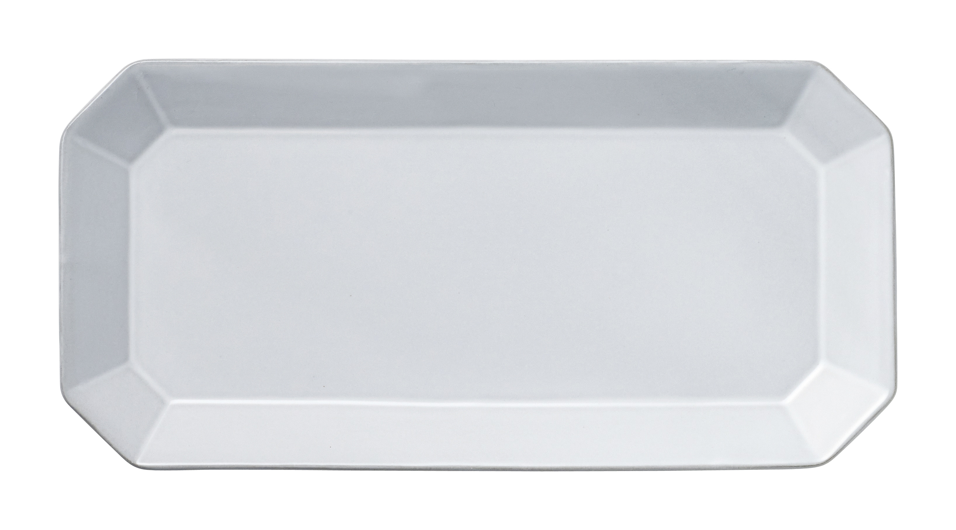 丸モ高木陶器 デプレホワイト長角八角プレートＭ 4A068-03 1個（ご注文単位1個）【直送品】