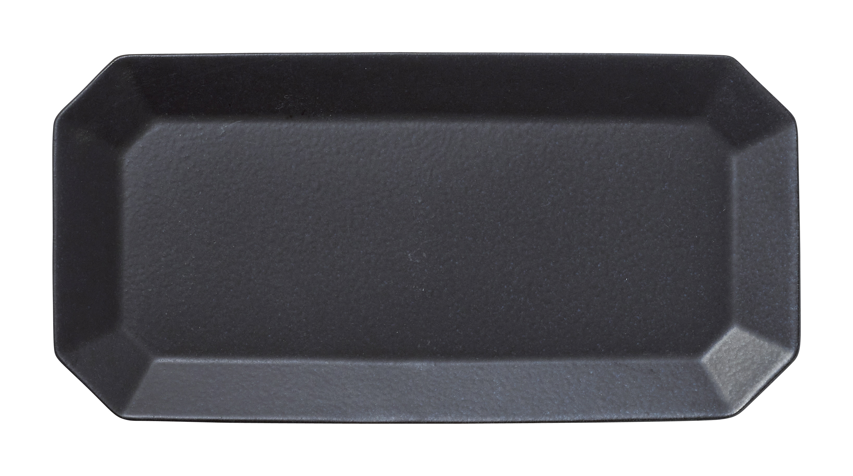 丸モ高木陶器 デプレブラック長角八角プレートＭ 4A068-04 1個（ご注文単位1個）【直送品】