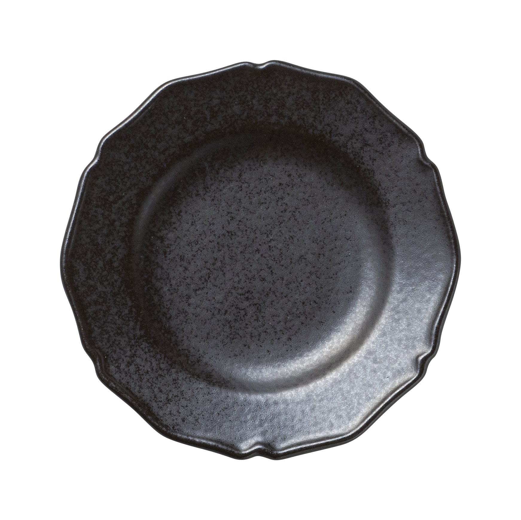 丸モ高木陶器 デプレブラックプチラウンドプレート 4A068-19 1個(ご注文単位1個)【直送品】