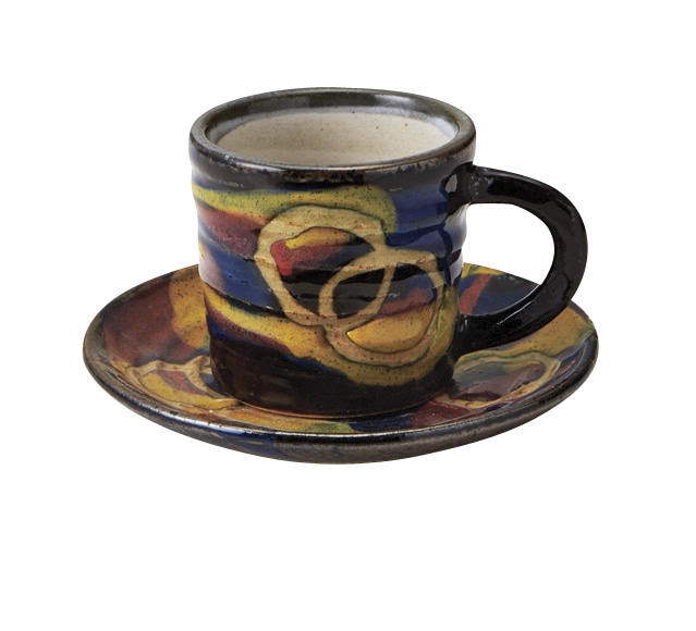 丸モ高木陶器 ガリレオ釉三彩コーヒー碗※コーヒー碗のみ 4A069-14 1個（ご注文単位1個）【直送品】