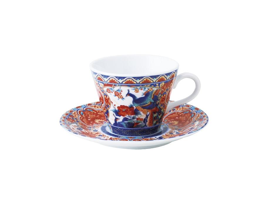 丸モ高木陶器 孔雀伊万里コーヒー碗※コーヒー碗のみ 4A069-16 1個（ご注文単位1個）【直送品】
