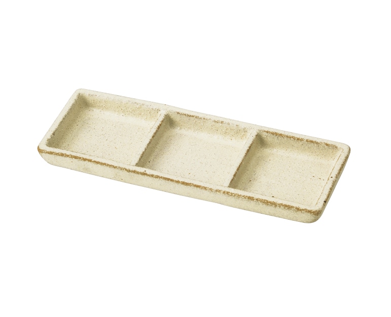 丸モ高木陶器 和梨地旬香三品皿 4A071-04 1個（ご注文単位1個）【直送品】