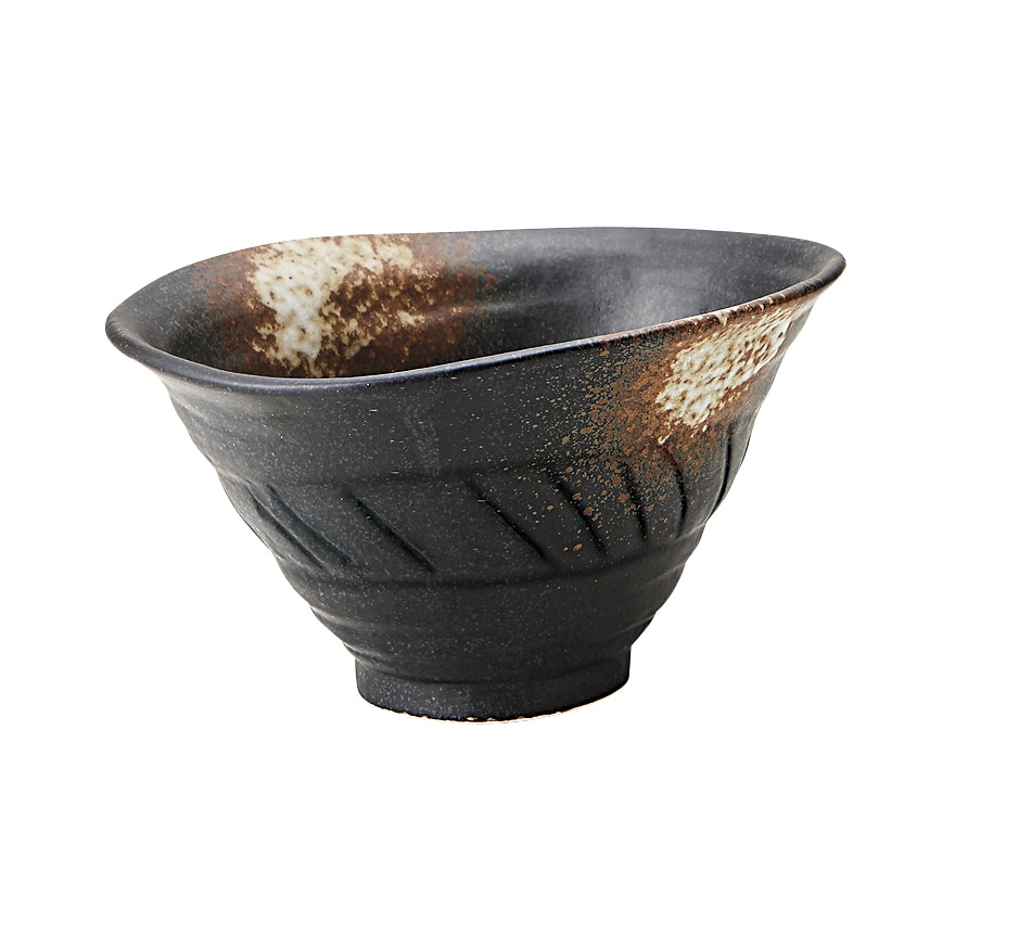 丸モ高木陶器 備前吹底上高台丼（ラーメン） 4A076-12 1個（ご注文単位1個）【直送品】