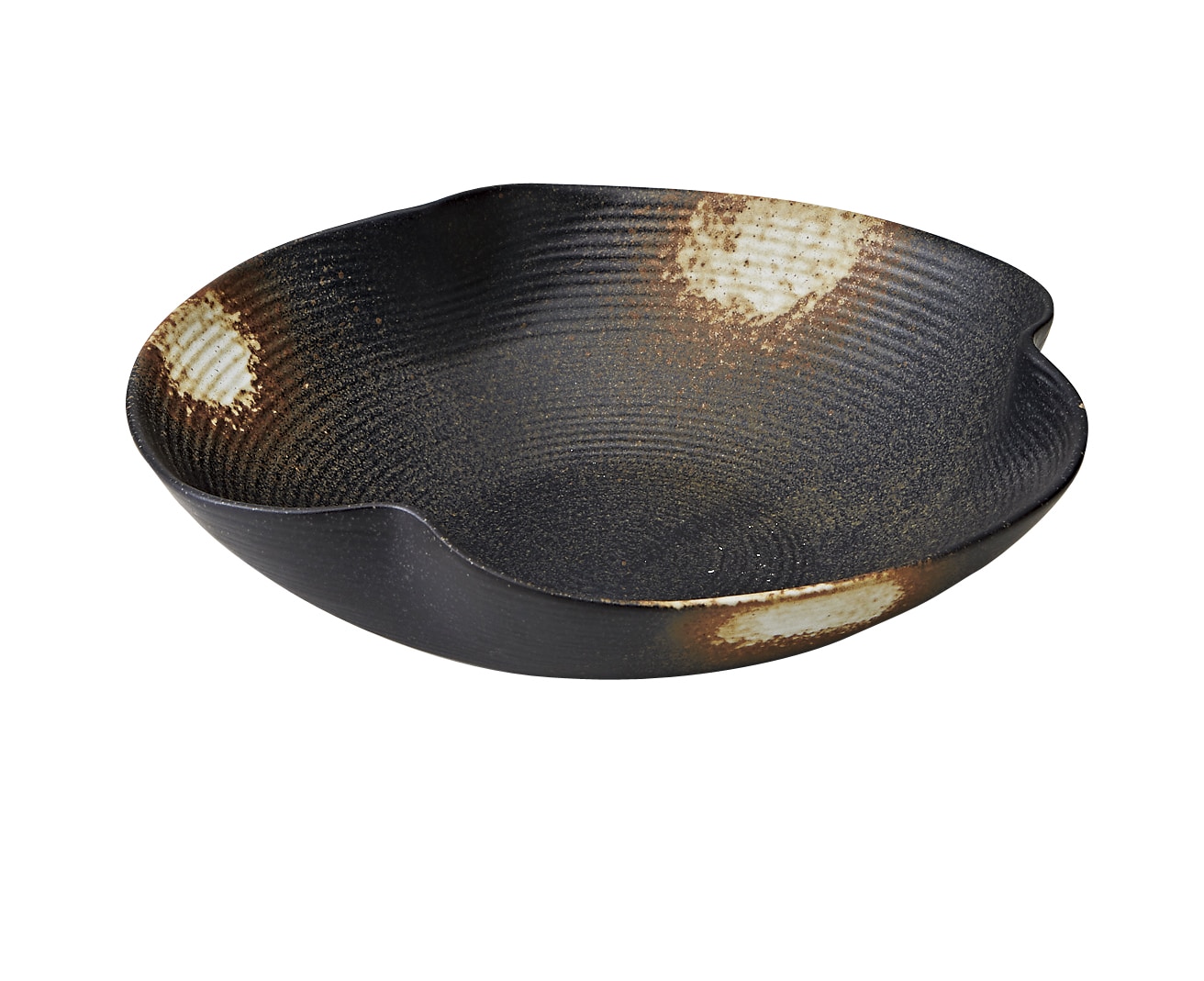 丸モ高木陶器 備前吹水盤丸鉢 4A076-17 1個（ご注文単位1個）【直送品】