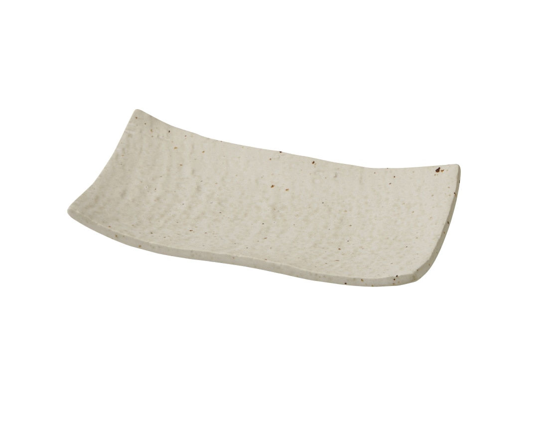 丸モ高木陶器 志野粉引浜付焼物皿 4A079-09 1個（ご注文単位1個）【直送品】