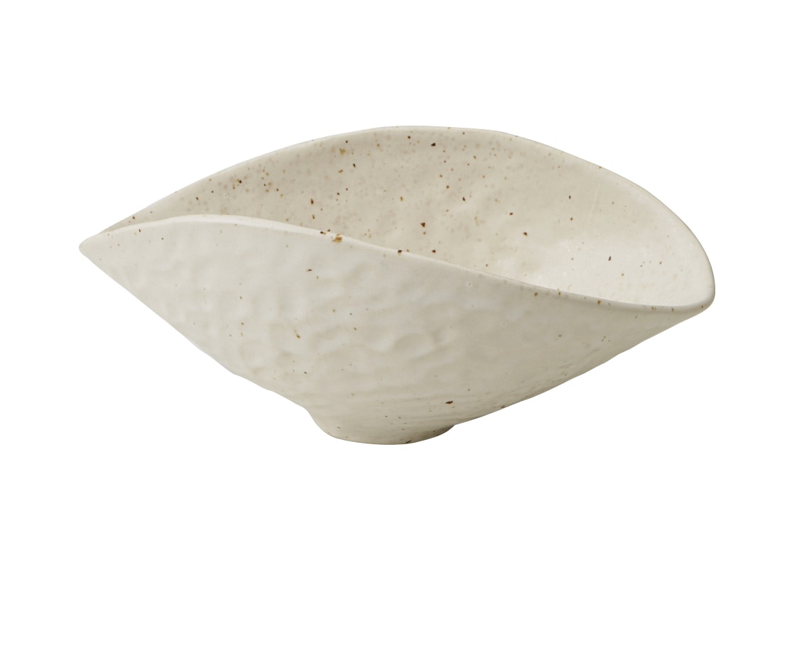 丸モ高木陶器 志野粉引手造風変形鉢 4A080-13 1個（ご注文単位1個）【直送品】