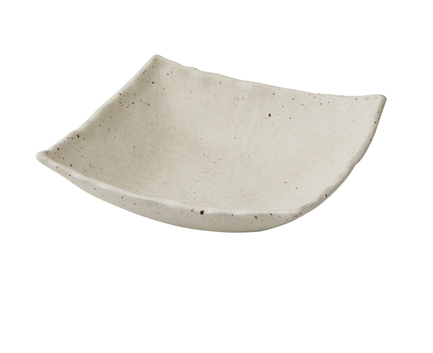 丸モ高木陶器 志野粉引水盤角鉢 4A080-16 1個（ご注文単位1個）【直送品】