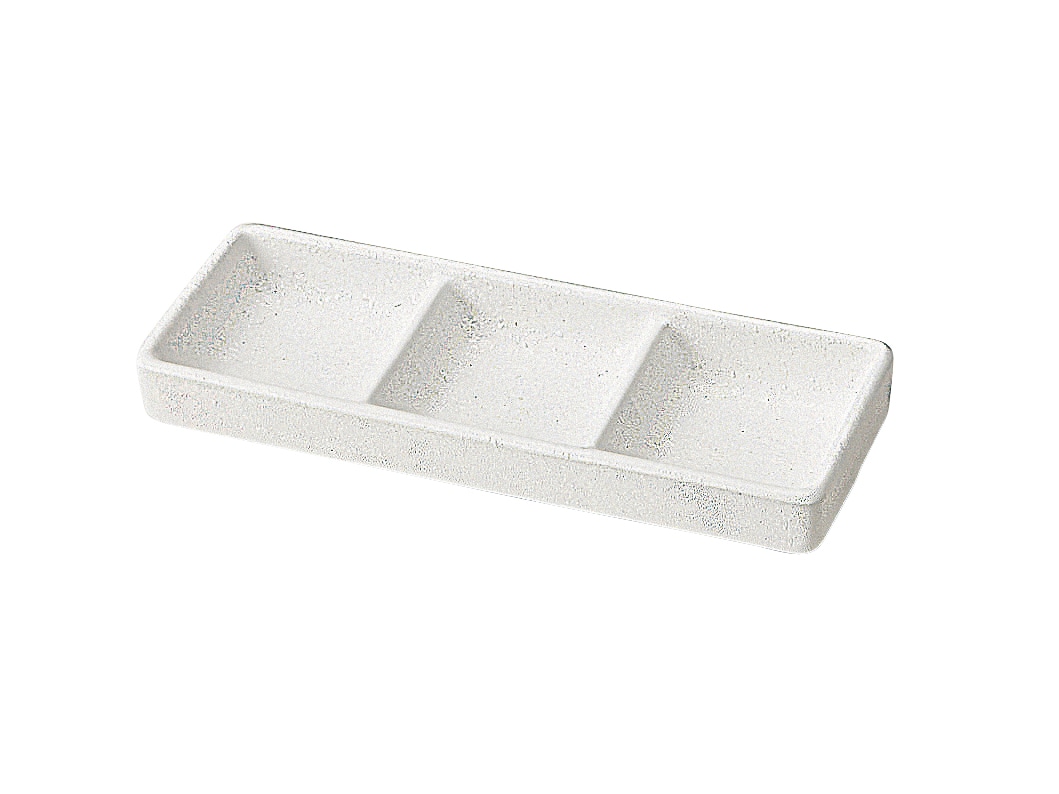 丸モ高木陶器 光三ッ仕切り皿 4A095-20 1個（ご注文単位1個）【直送品】