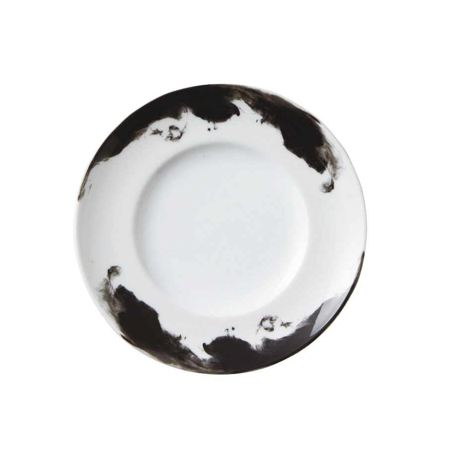 丸モ高木陶器 水墨和禅イングレ17㎝リム丸皿 4A106-01 1個（ご注文単位1個）【直送品】