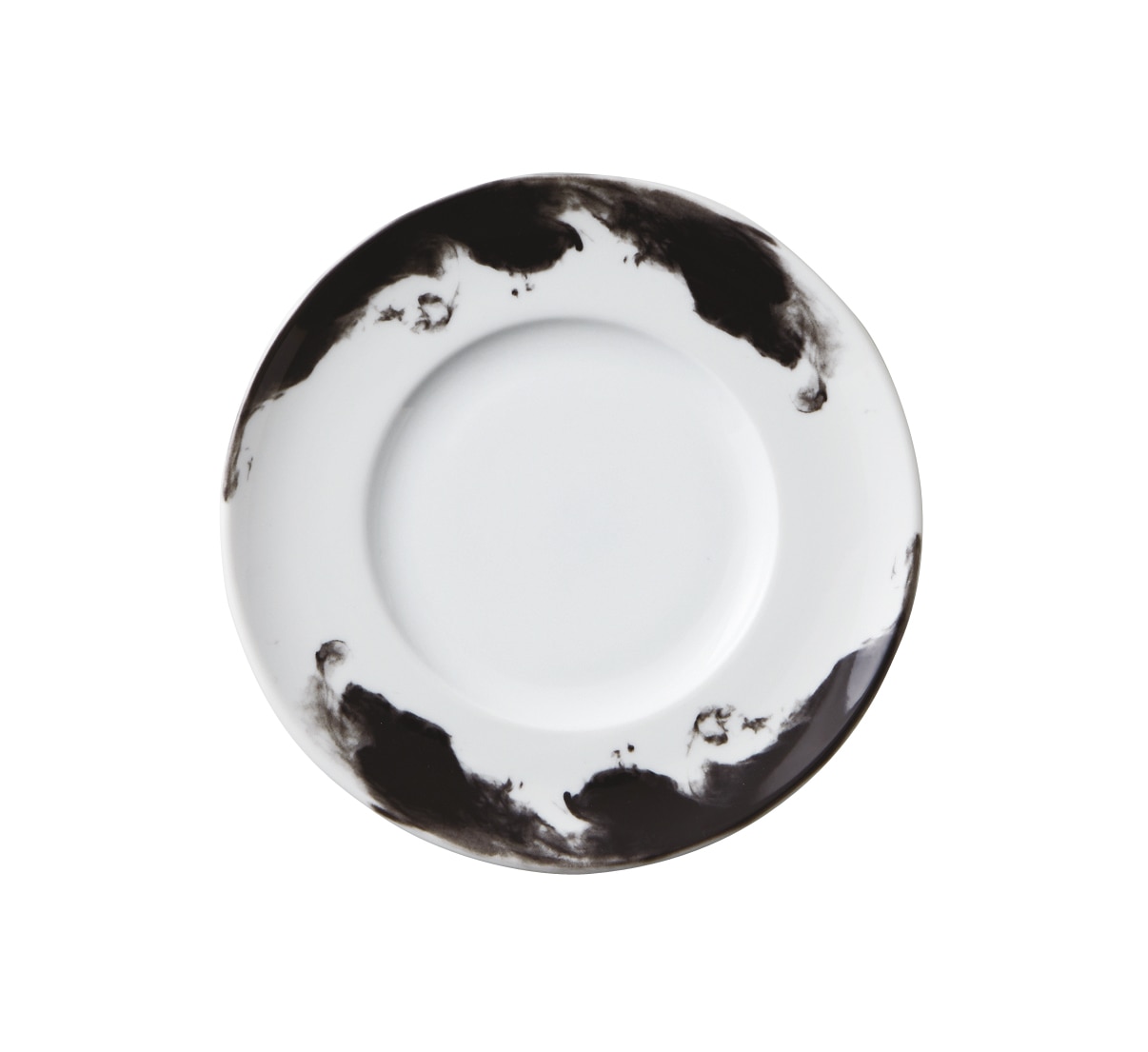 丸モ高木陶器 水墨和禅イングレ22㎝リム丸皿 4A106-02 1個（ご注文単位1個）【直送品】