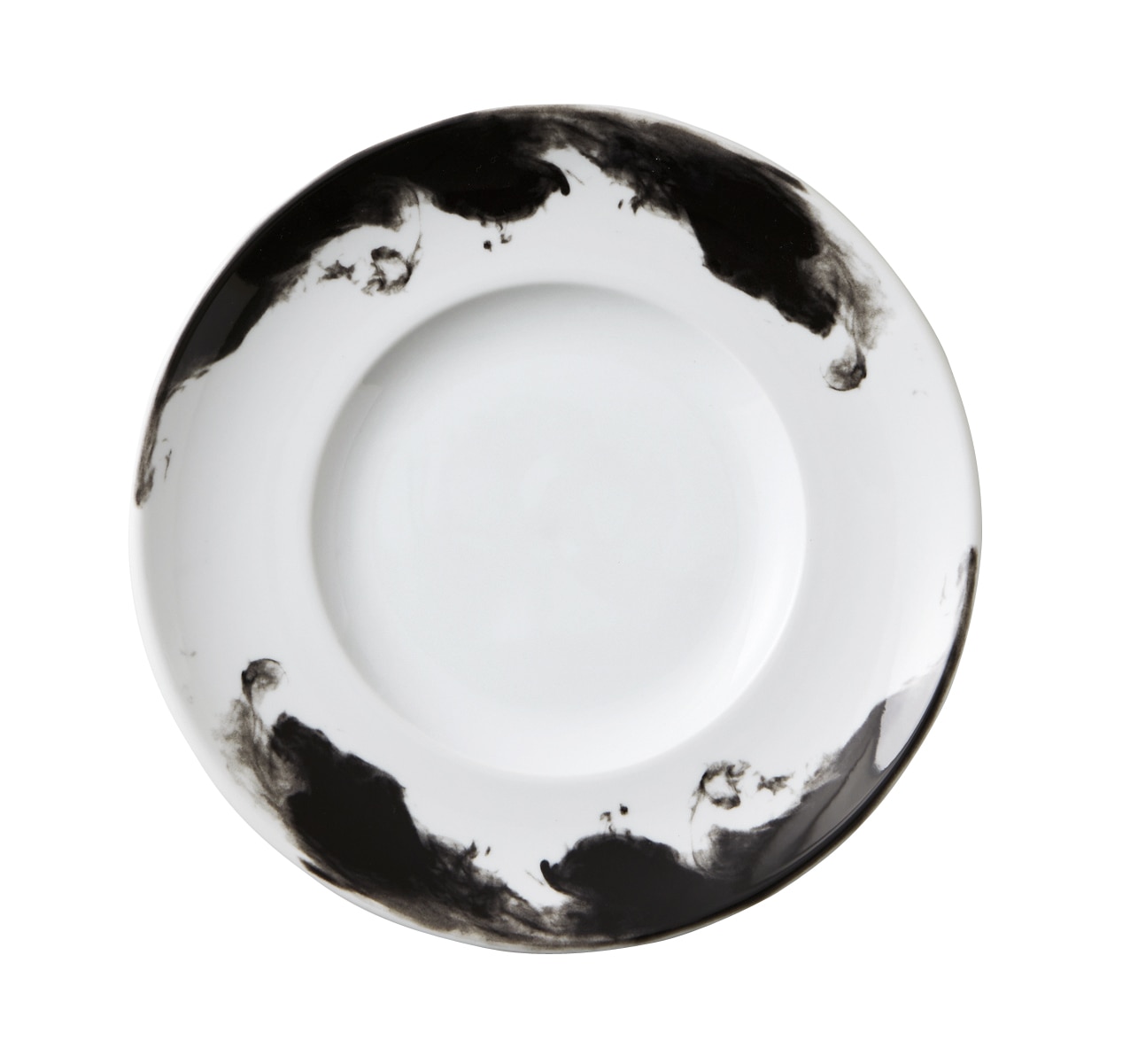 丸モ高木陶器 水墨和禅イングレ28㎝リム丸皿 4A106-04 1個（ご注文単位1個）【直送品】