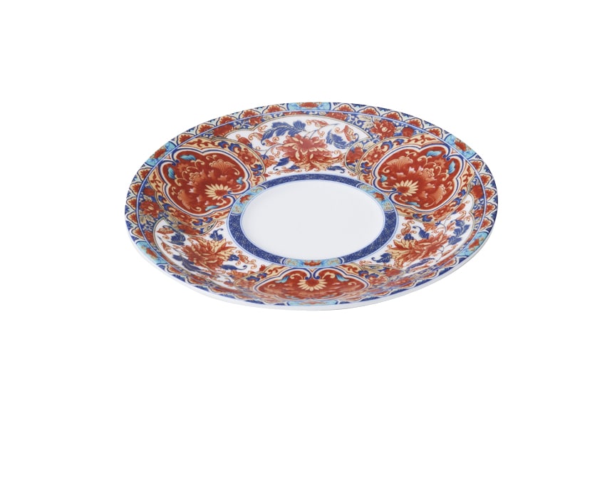 丸モ高木陶器 孔雀伊万里受け皿 4A107-08 1個（ご注文単位1個）【直送品】