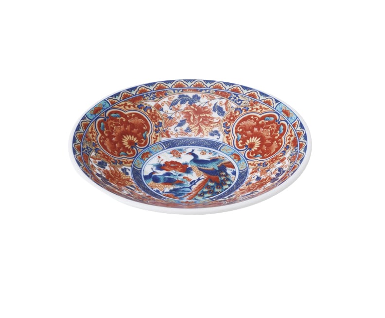 丸モ高木陶器 孔雀伊万里14㎝深皿 4A107-10 1個（ご注文単位1個）【直送品】