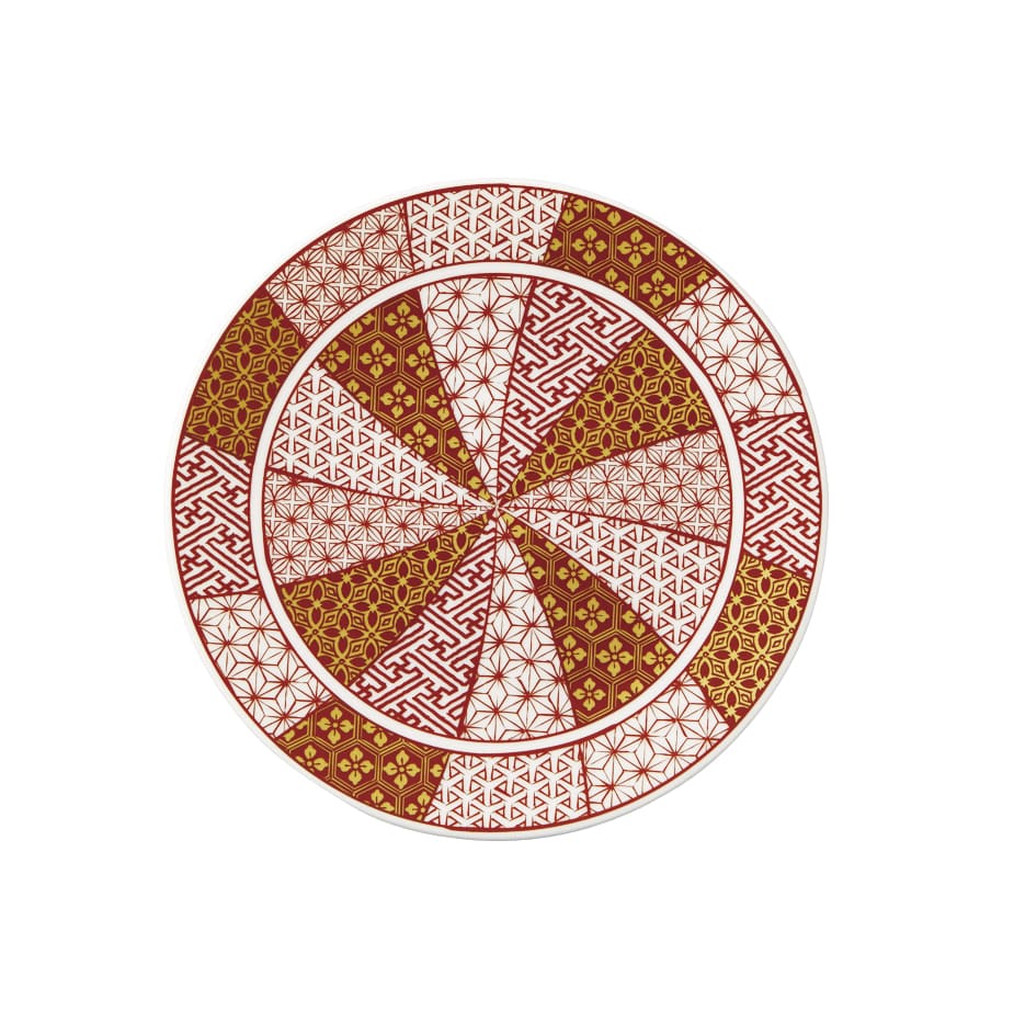 丸モ高木陶器 金襴手17㎝フラット皿 4A108-05 1個（ご注文単位1個）【直送品】