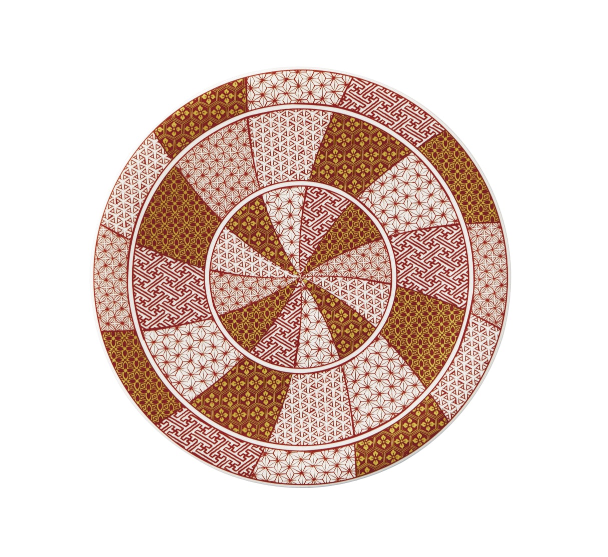 丸モ高木陶器 金襴手22㎝フラット皿 4A108-07 1個（ご注文単位1個）【直送品】