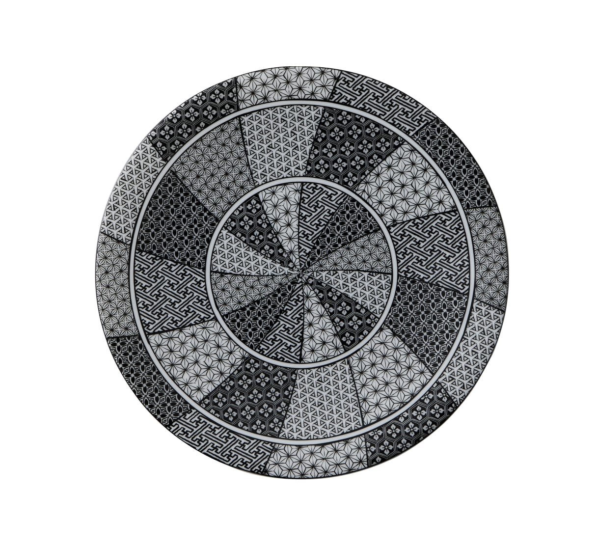 丸モ高木陶器 銀襴手22㎝フラット皿 4A108-11 1個（ご注文単位1個）【直送品】